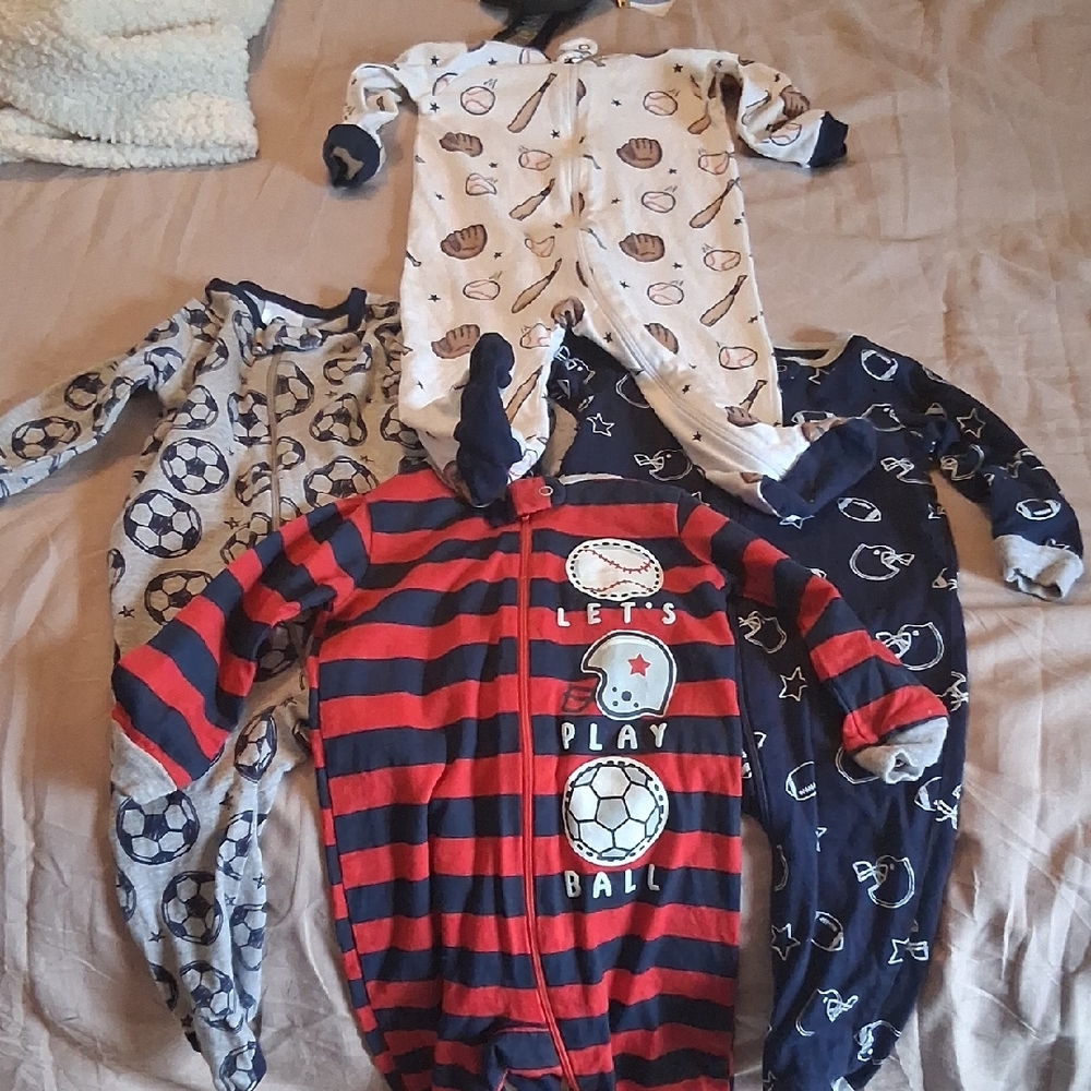 Kids Sports-Themed One Piece Set - Red, Blue, and White